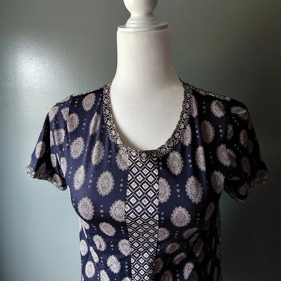 J. Crew Medallion Print Perfect Tee - Picture 2 of 5